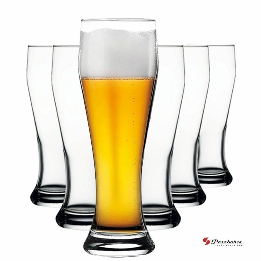 Набор стаканов Pasabahce Pub, для пива, прозрачное стекло, 6 шт.