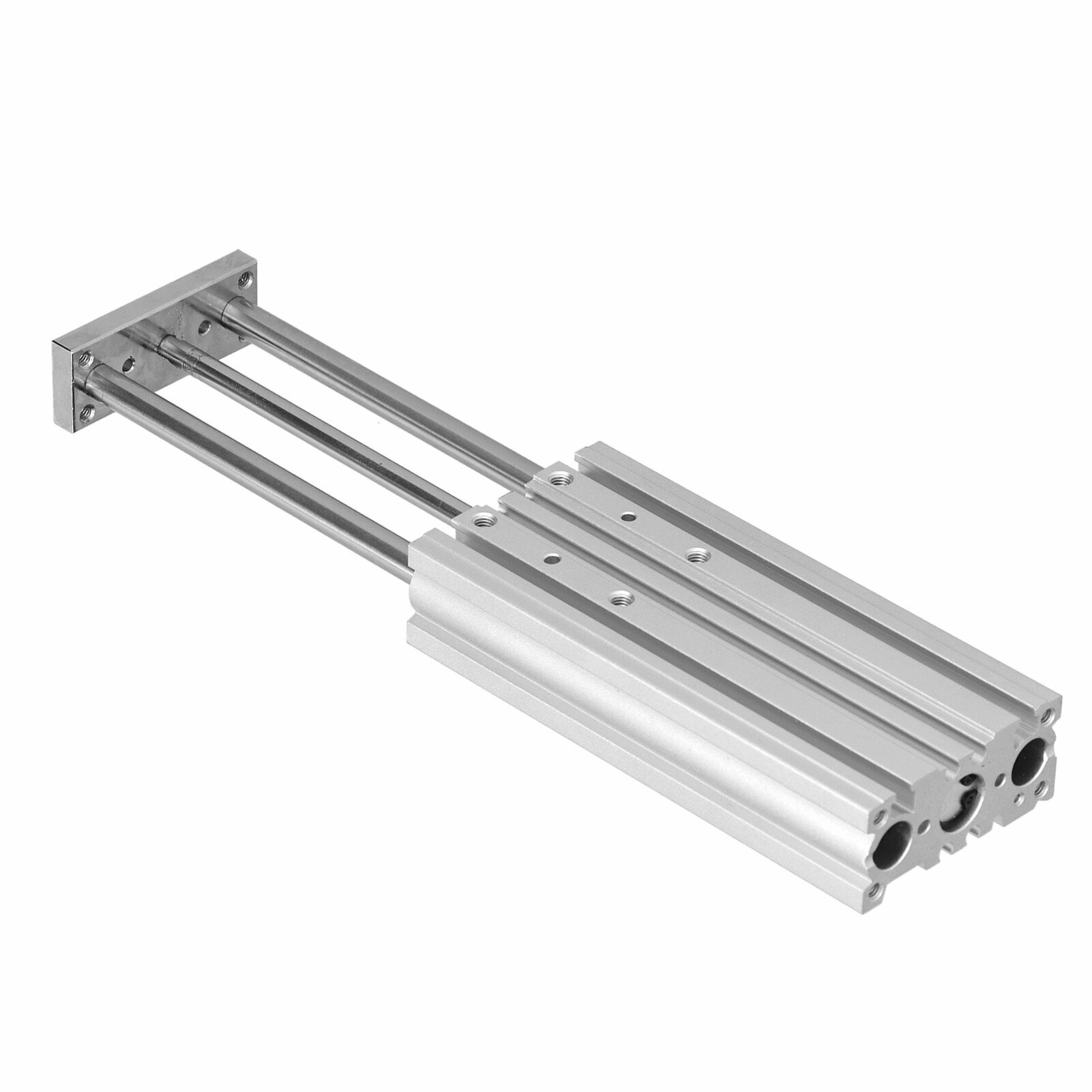 Картинки Пневматический цилиндр тонкий с 3 направляющими стержнями из алюминиевого сплава MGPM12X100, 12мм х 100мм