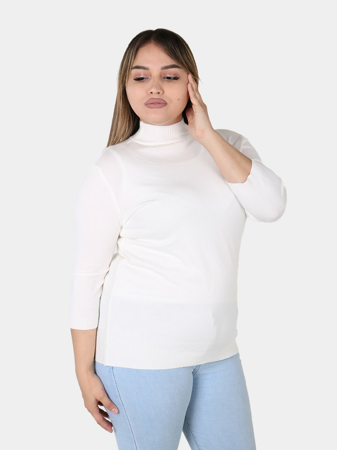 Водолазка , размер One Size, белый, — фото 1