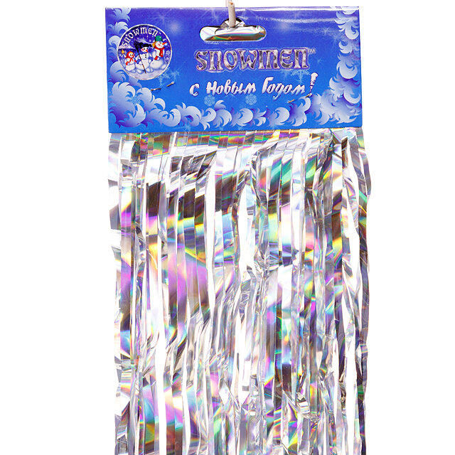 Дождик 100*25 см серебряный Snowmen E60130