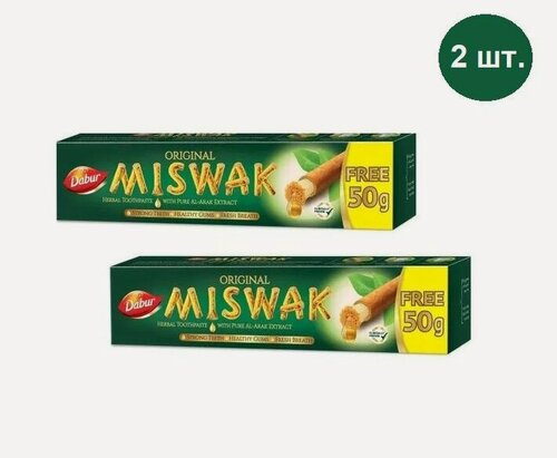 Изображение товара Dabur Зубная паста Мисвак Ориджинал Дабур Мишвак / Мешвак MISWAK Original 170 г - 2 шт