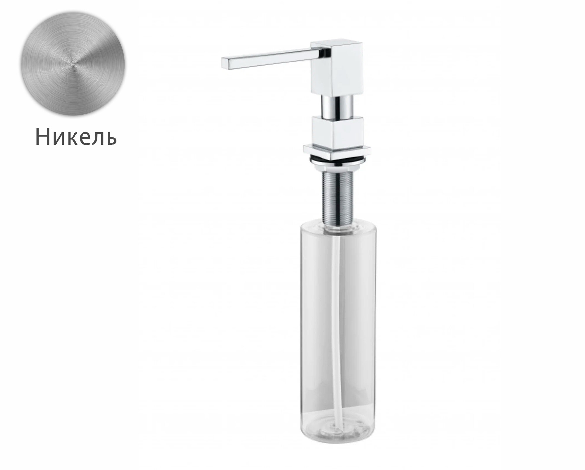 Дозатор для мыла Grocenberg AC0033NK, материал латунь, встраиваемый — фото 1