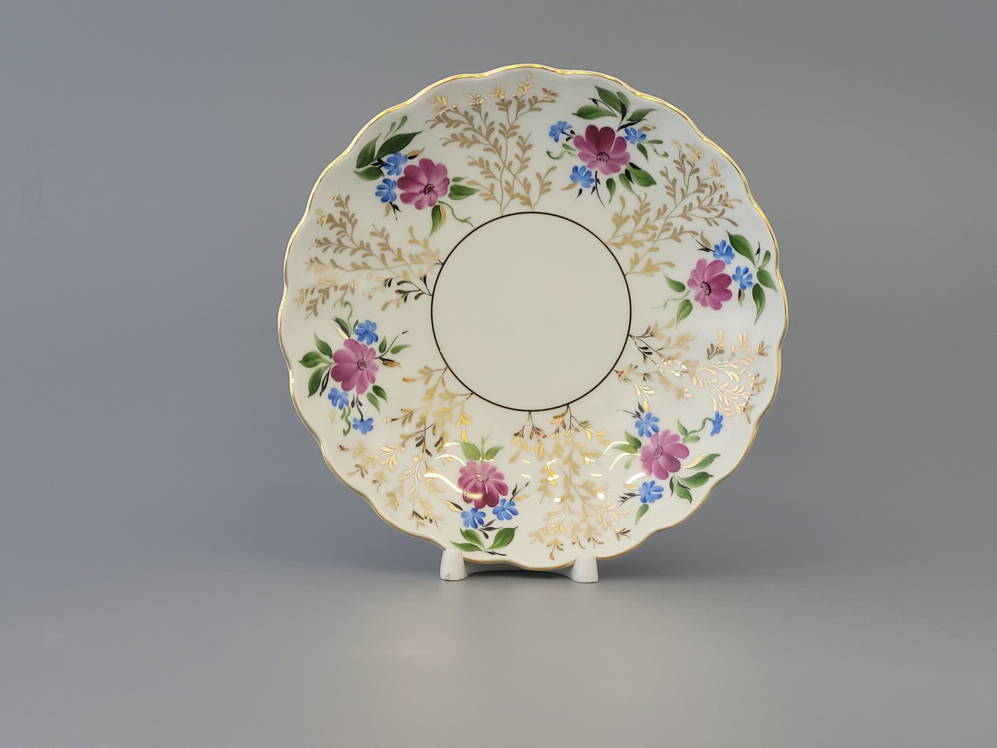 Сухарница "Золотые травки" форма Тюльпан , Императорский фарфоровый завод — фото 1