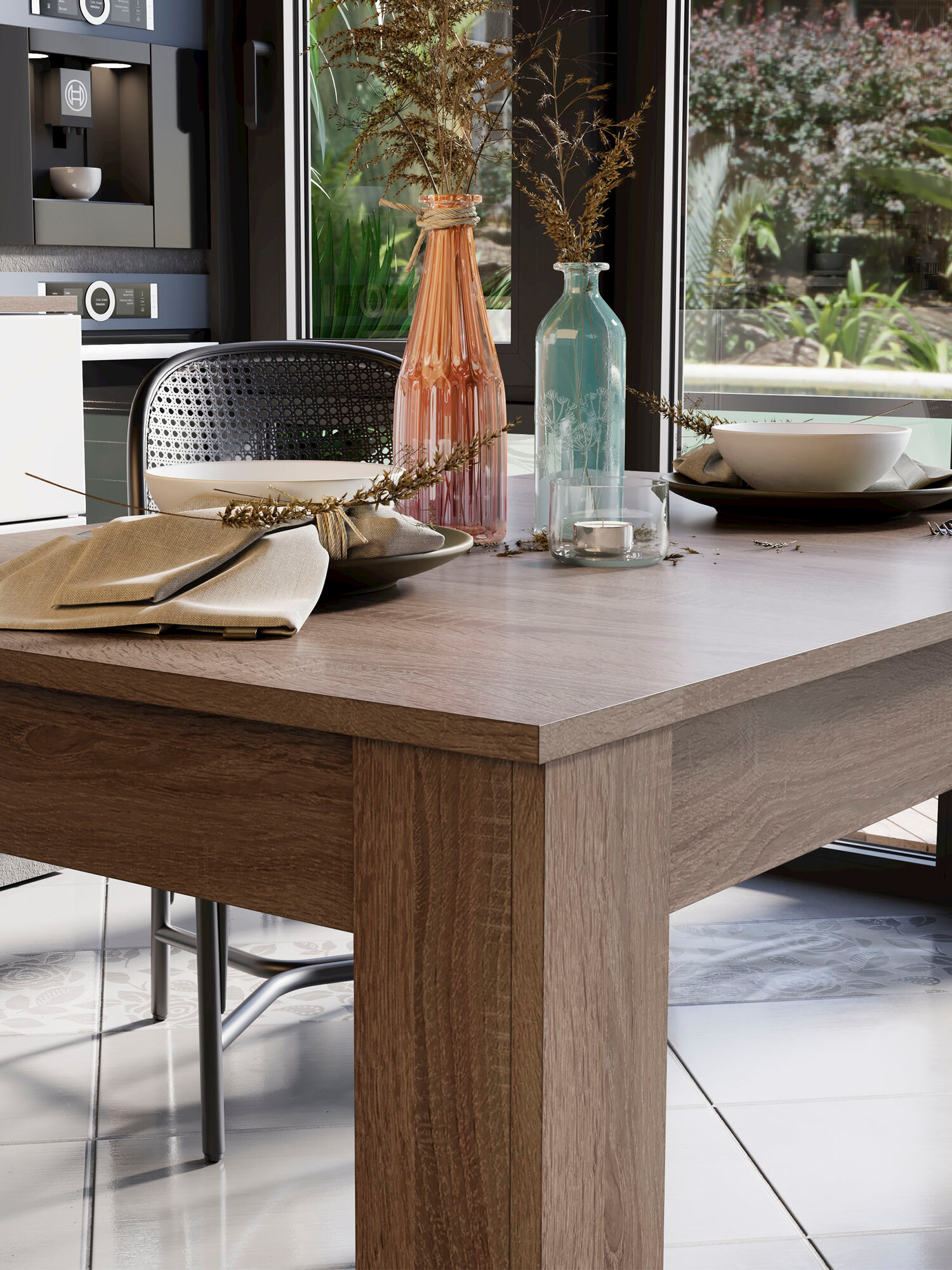 Обеденный стол Мебель Трия Ганновер, 110х70 см. Дуб Сонома Трюфель — фото 1