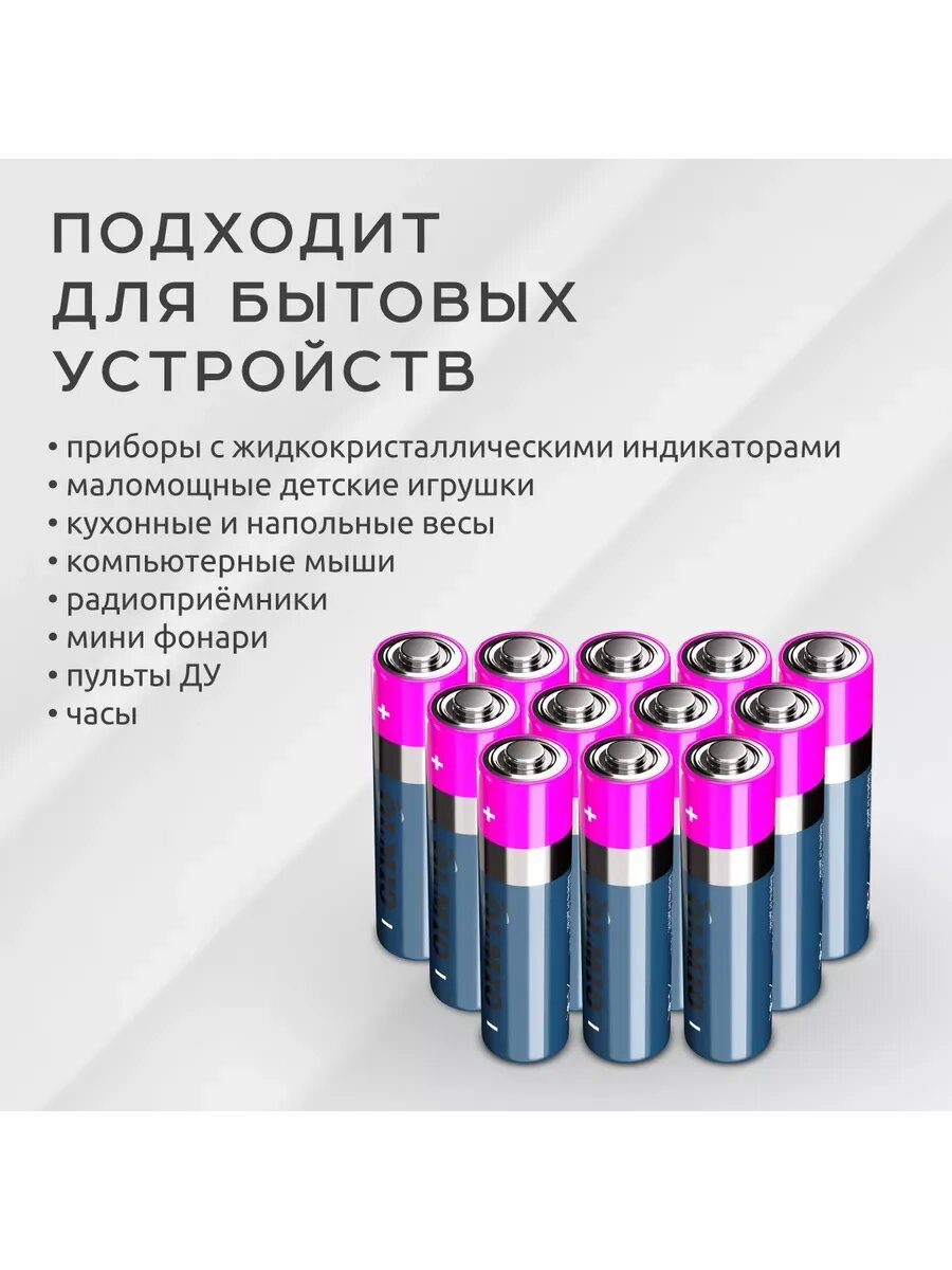 Мизинчиковые алкалиновые батарейки тип AAA/LR03/ 4 штуки — фото 1