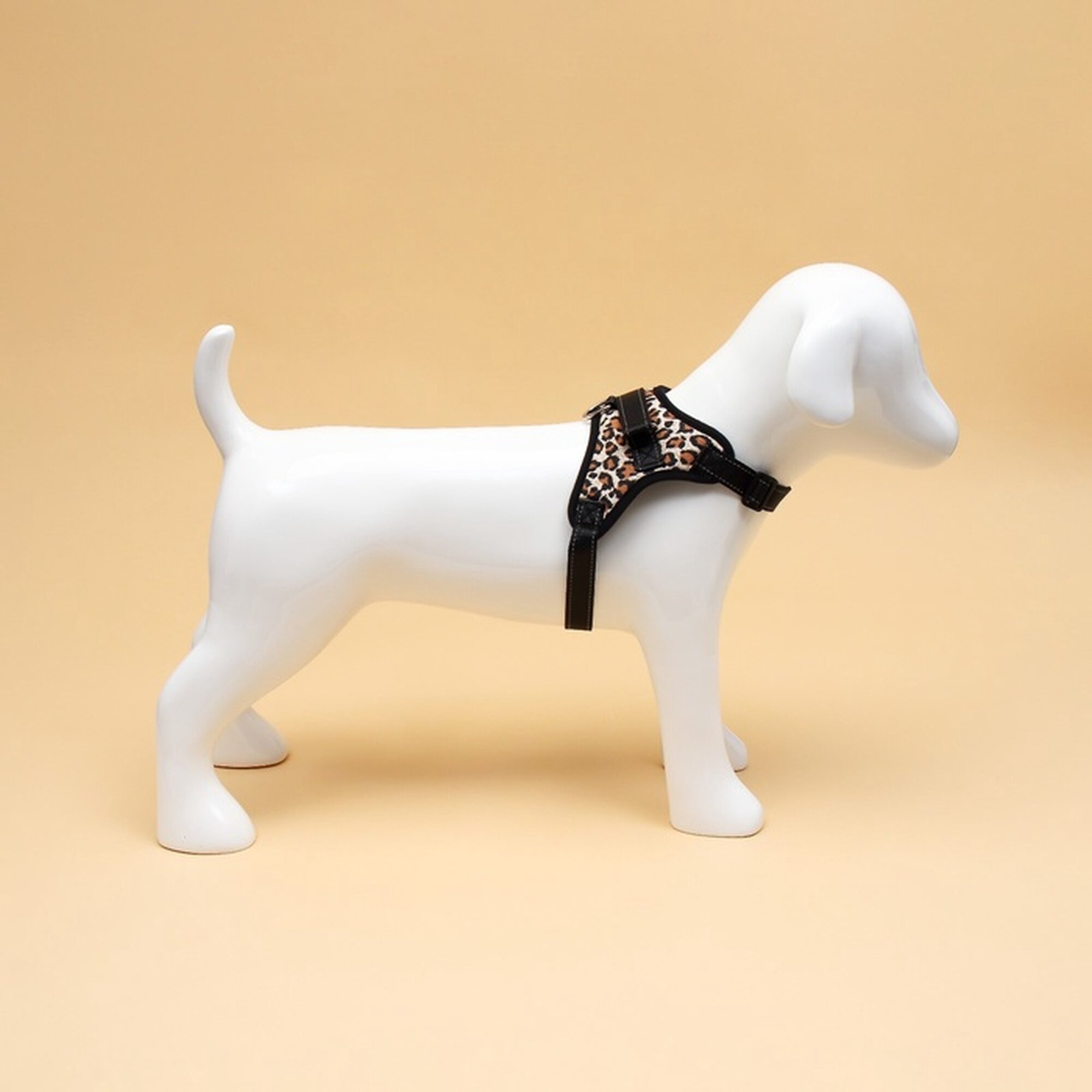 Ошейники И Шлейки Xiaomi Шлейка К7 мягкая светоотражающая, размер М, ОГ 52-66 см, вес 9,5-17,5 кг, леопард