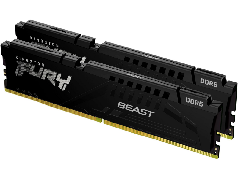 Модуль памяти 16GB DDR5 5200 DIMM FURY Beast Black EXPO kit 2*8gb, Non-ECC,1RX16 36-40-40 1.25V 288-pin 16Gbit — фото 1
