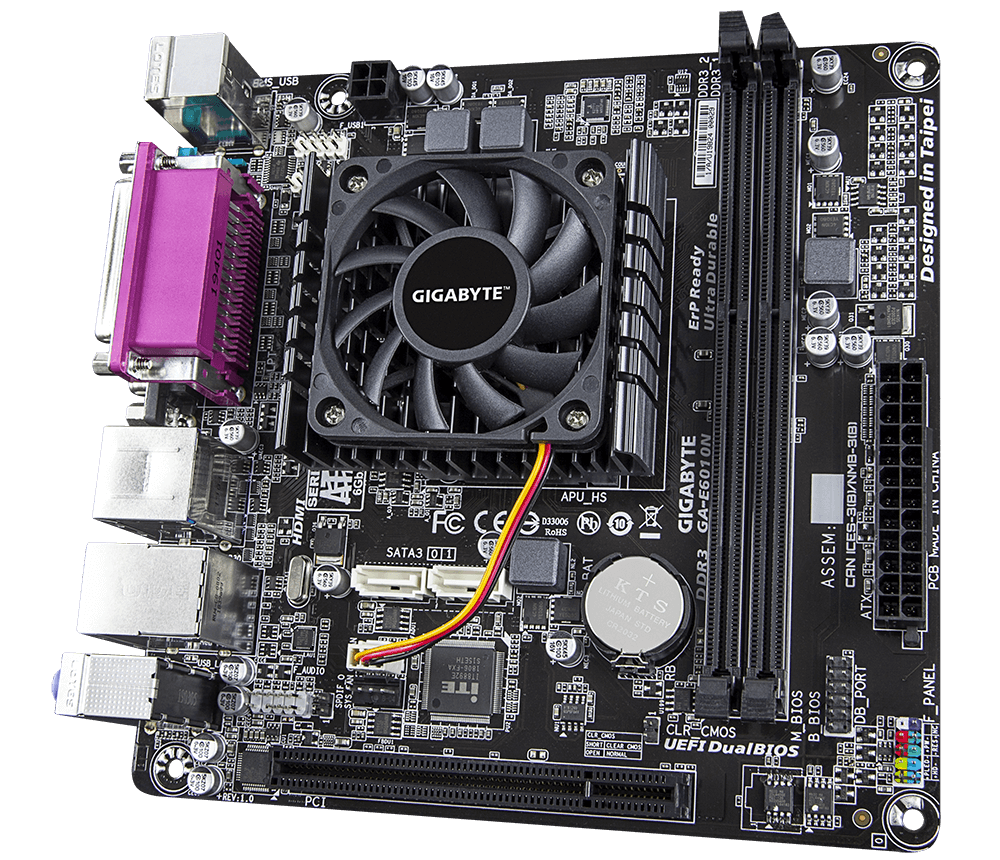 Материнская плата Gigabyte GA-E6010N + AMD E1-6010 onboard (GA-E6010N)