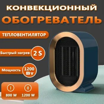 Обогреватель конвекторный, темно-синий