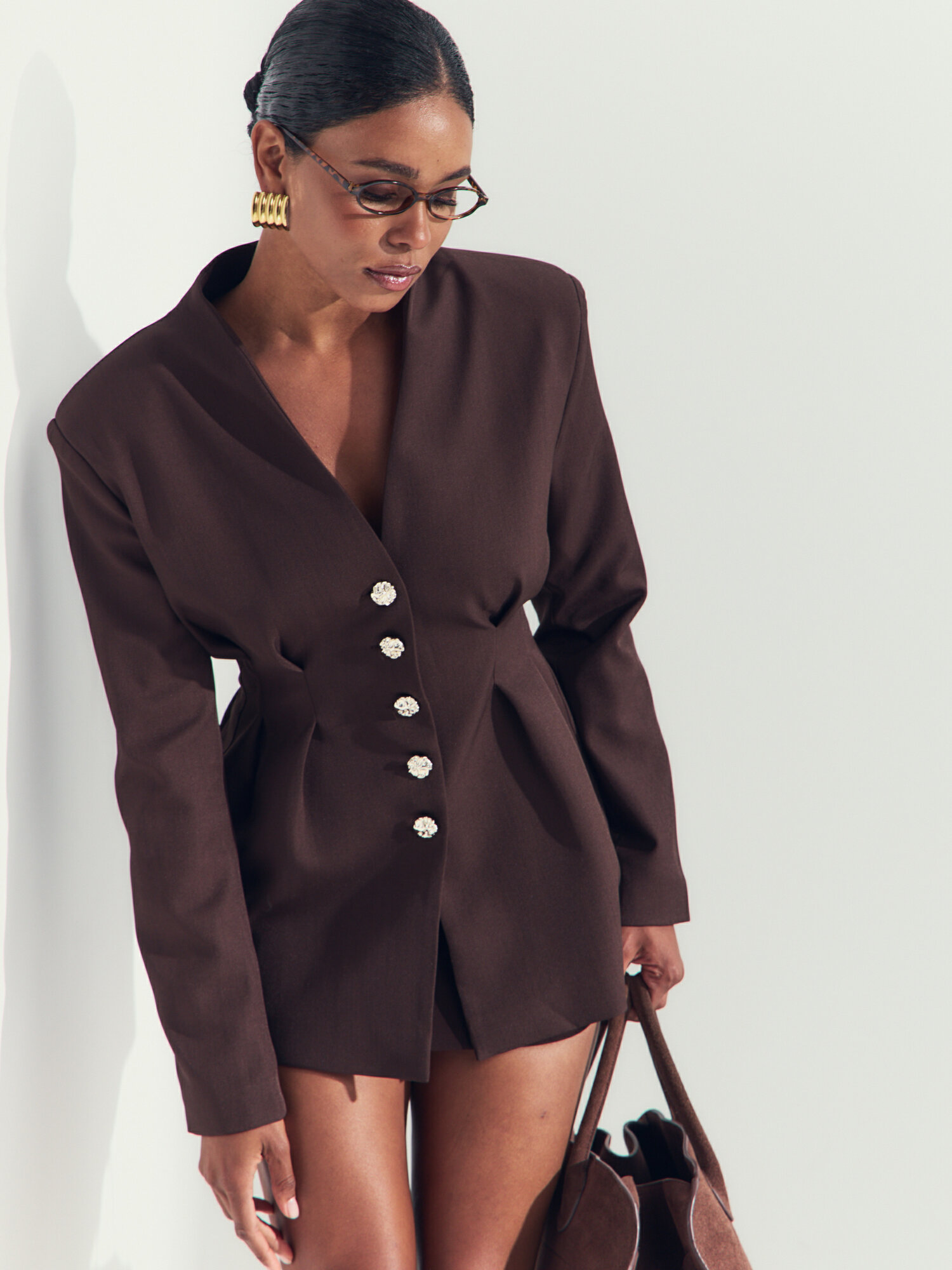 Пиджак FROM PARADISE, размер 46, коричневый