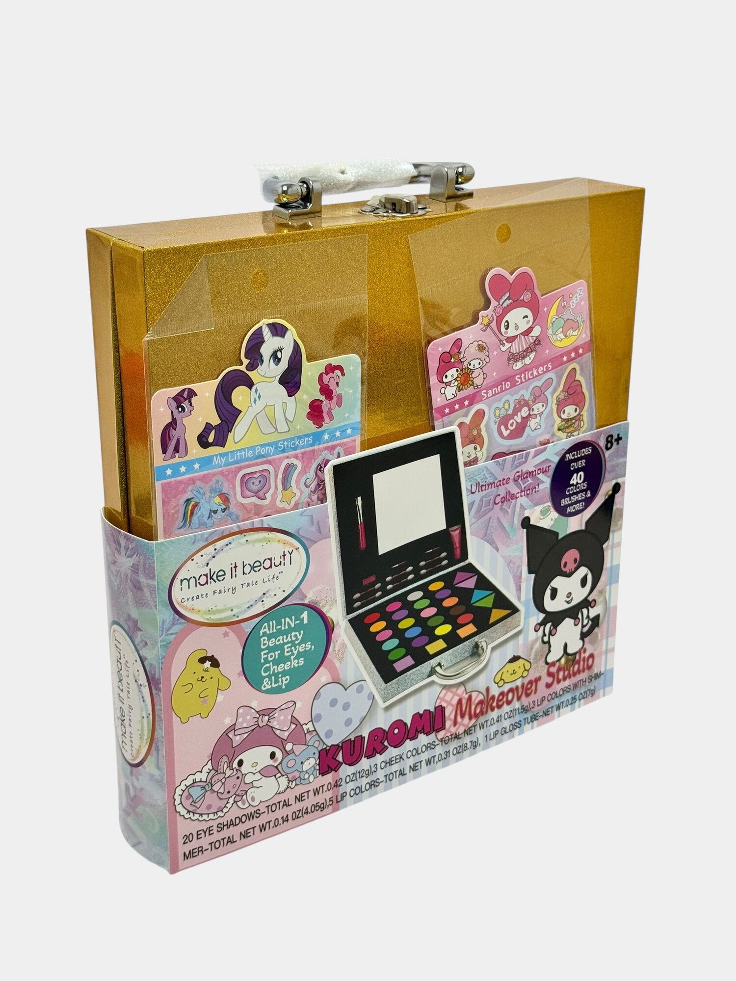 Детский набор косметики Makeover Studio, с My Little Pony/Sanrio, 40 оттенков, от 8 лет. Код. 26400