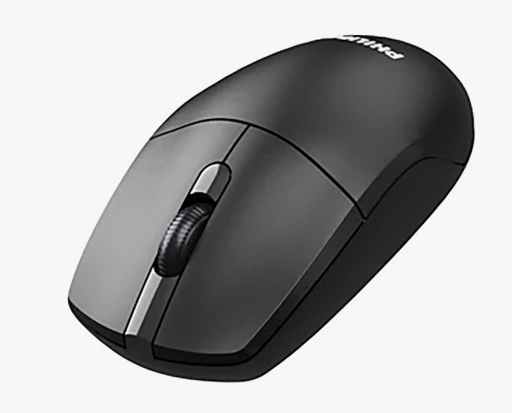 Мышь Philips SPK7347, беспроводная, радиоканал 2,4 ГГц, черная, до 10 м