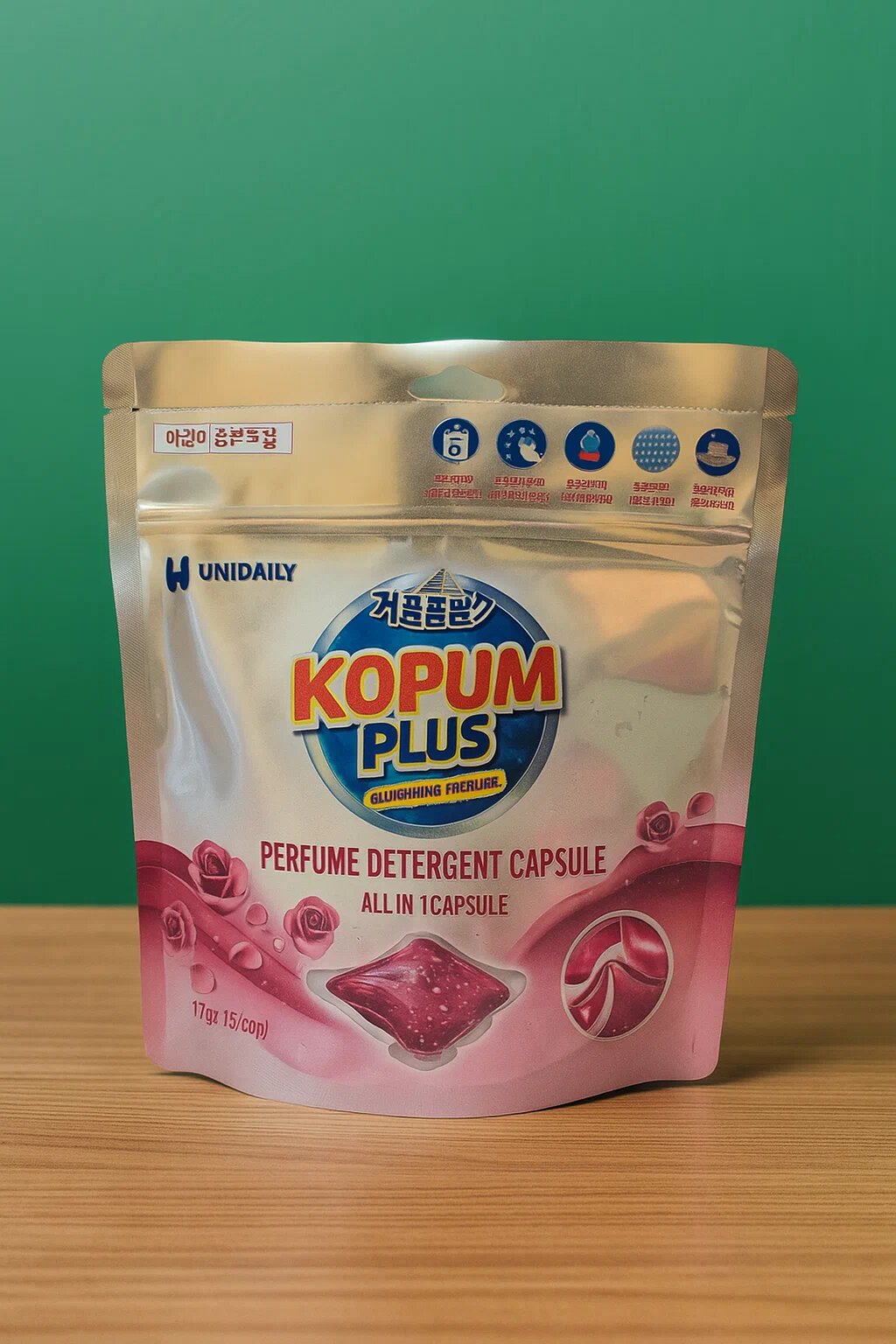 Капсулы для стирки Kopum Plus, автомат, ароматизированные, Корея, 32шт