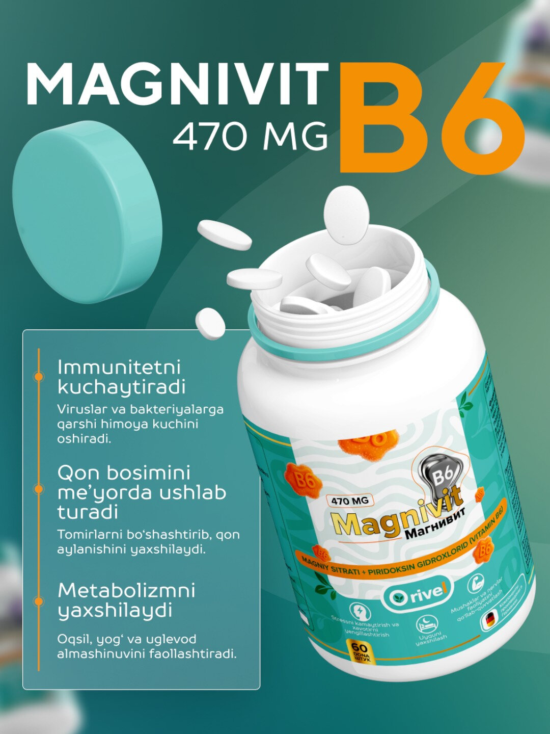 Магний Б6 Магнивит ZMIT — поддержка нервной системы, сердца и мышц