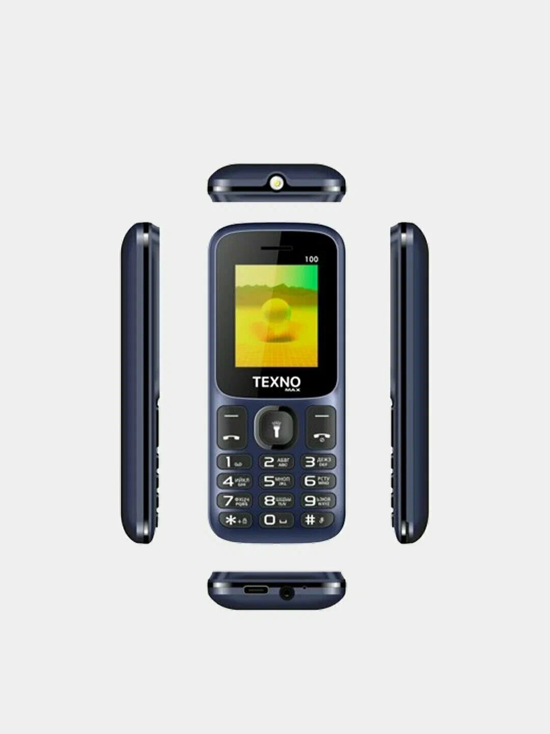 Телефон texno Max 100, кнопочный, 2 SIM, FM-радио, Bluetooth