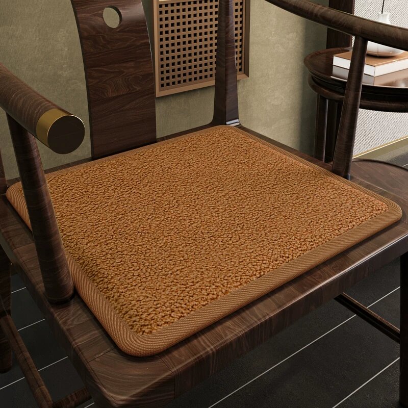 Зимняя подушка для стула, плюшевая, утолщенная, нескользящая, для обеденного стула, сиденья, коврик для стола, в