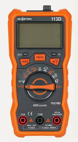 Изображение товара Мультиметр RichMeters RM113D, с термопарой, подсветка, функция фиксации измерений