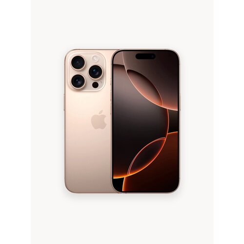 Смартфон Apple iPhone 16 Pro 128 ГБ CN Dual nano SIM пустынный титан Desert Titanium 133550₽
