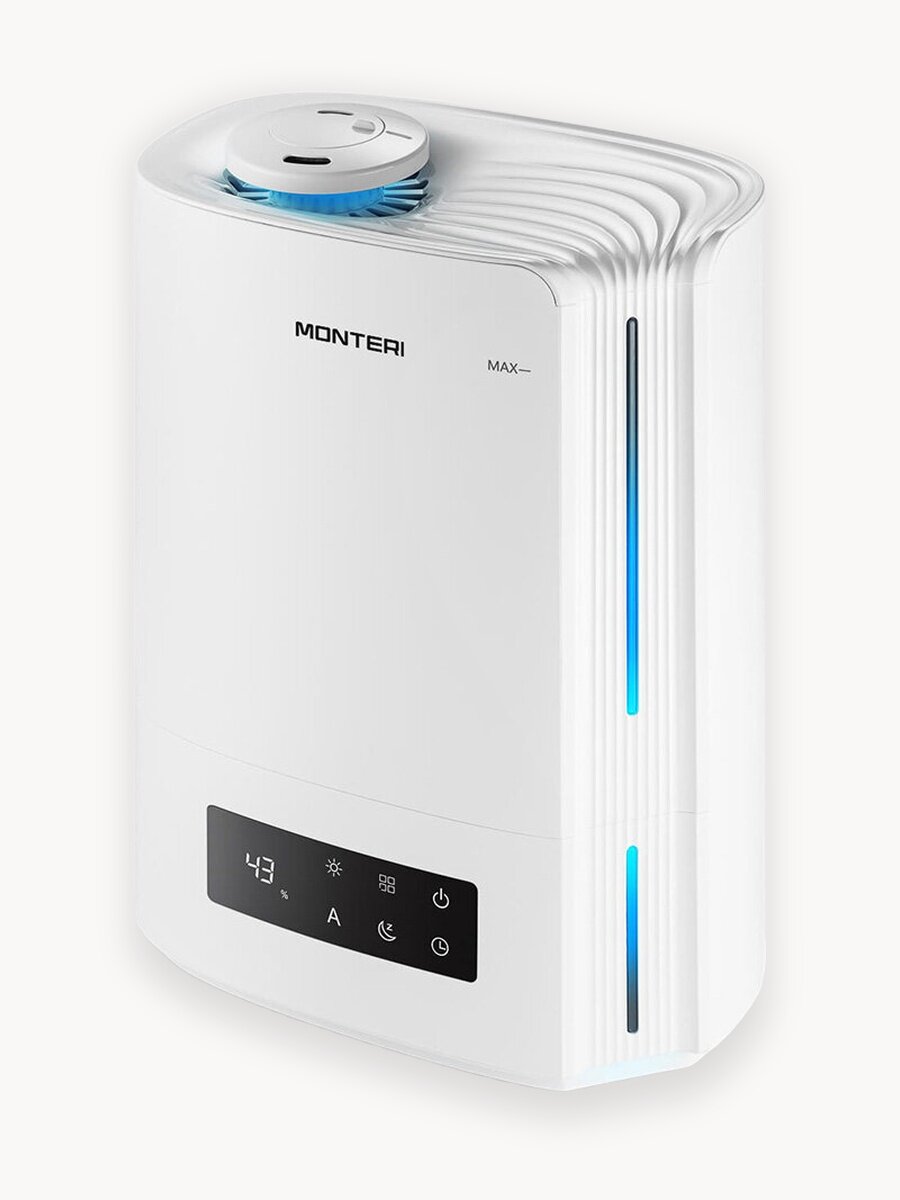 Увлажнитель воздуха MONTERI Wasser W25 ультразвуковой, с аромадиффузором, подсветкой и гигрометром, для квартиры