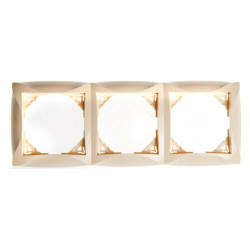 Рамка 3 поста дуэт, бежевый, WDE000203 Lexel