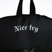 NAZAMOK Рюкзак текстильный с креплением для скейта "Nice try", 38х29х11 см, 38 х try", 38х29х11 см черный, отдел на молнии, цвет красный