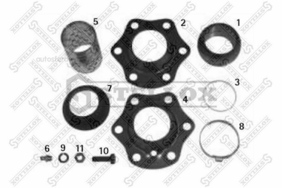 STELLOX 8507003SX р/к торм. вала NEW! с бронз. втулк. на ось(шар мет с масленками)(с монтажным к-т)\BPW