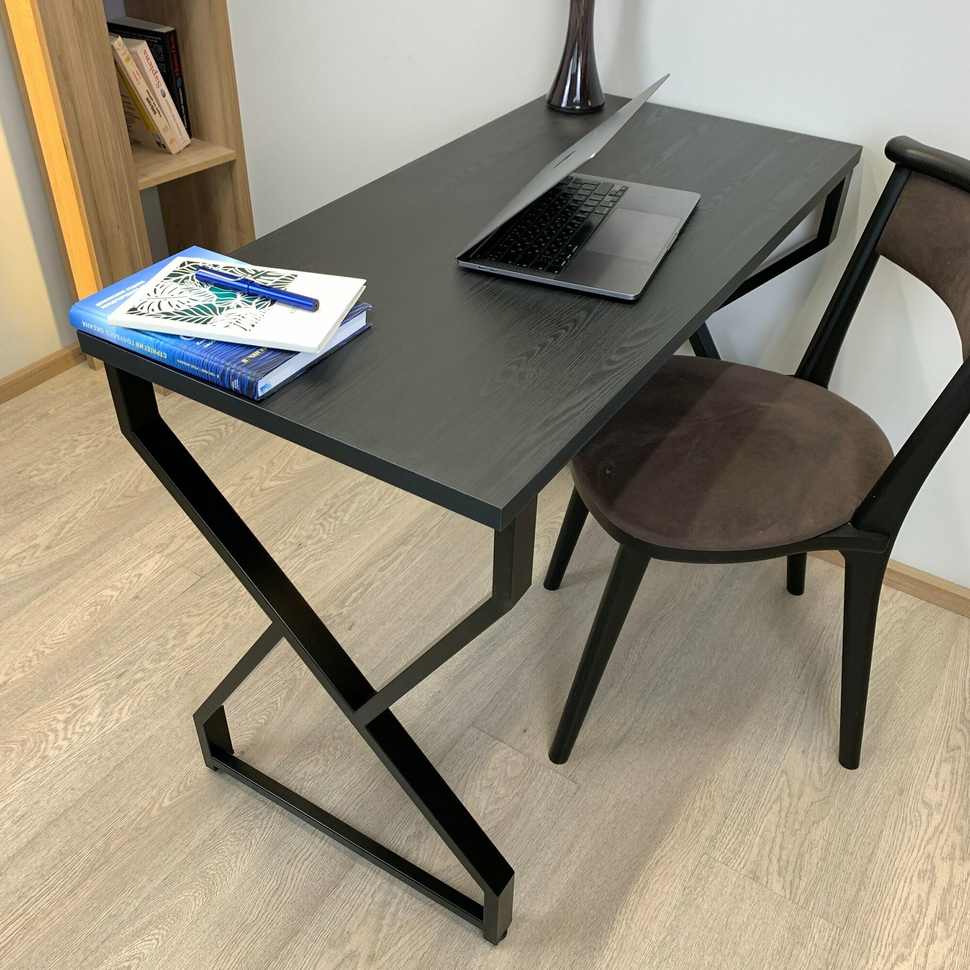 Стол письменный REX 85х50х75 (черный), стол игровой, стол компьютерный, ножки металл.