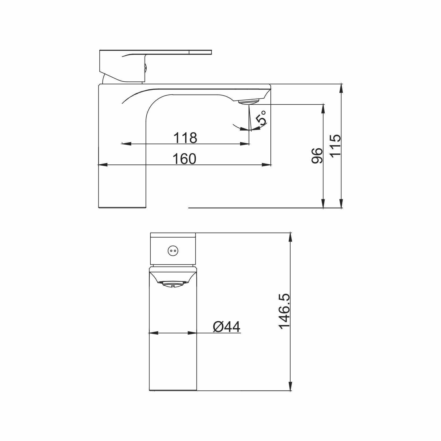 Смеситель для умывальника FASHUN A1085 — фото 1