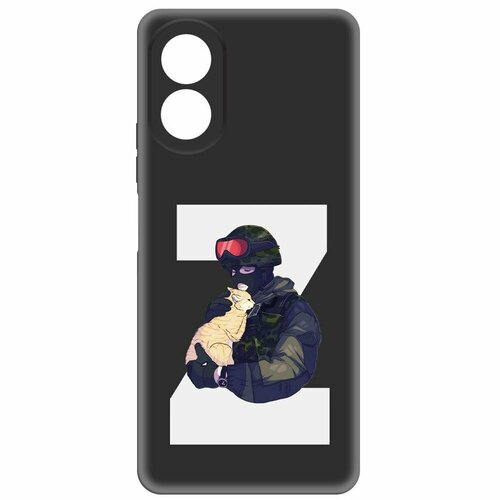 Чехол-накладка Krutoff Soft Case Za Мир для Oppo A38 4G черный чехол накладка krutoff soft case za мир для oppo a38 4g черный