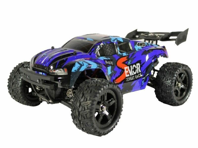 Радиоуправляемая трагги Remo Hobby S EVO-R Brushless V2.0 (синяя) 4WD 2.4G 1/16 RTR