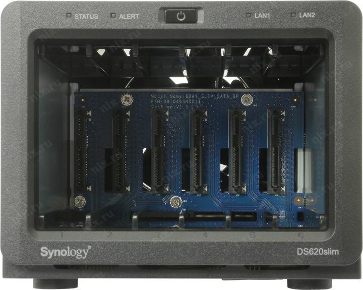 Сетевое хранилище NAS Synology DS620SLIM, 2Gb, 6 HDD/SSD до 3,5 SATA III, 2xUSB 3.0, 2xLAN (1 Гбит/с), Черный, DS620SLIM - фото №13