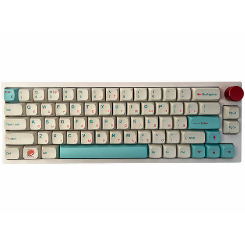 Клавиатура беспроводная механическая Epomaker TH66 Pro Epomaker Budgerigar Switch Bluetooth RGB 2200мАч Белый TH66Pro-WHT-SUS-Budg 677200₽