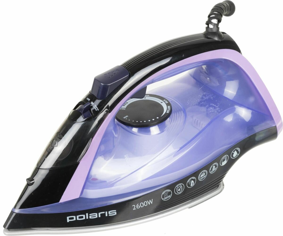 Утюг Polaris PIR 2668AK, 2600Вт, черный/фиолетовый