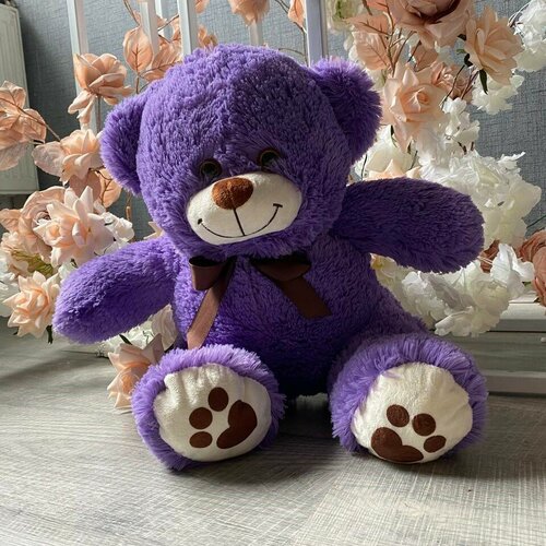 Плюшевый Мишка 70 см Мотте фиолетовый, высота от пола 40 см