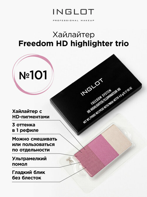 Хайлайтер INGLOT freedom hd TRIO 101