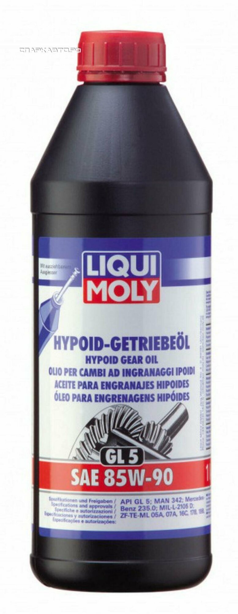 LiquiMoly 85W90 Liqui Moly Hypoid-Getriebeoil (1L) масло трансмис! минер.\ API GL5 LIQUI MOLY 1035