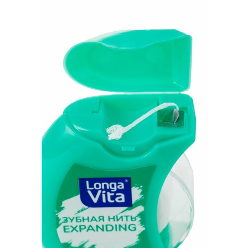 Зубная нить Расширяющаяся Longa Vita 30 метров вощёная вкус мяты 289₽