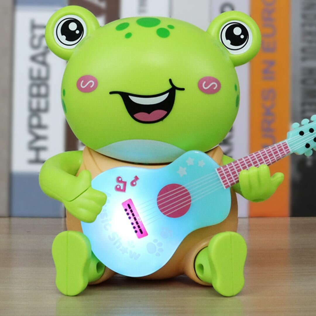 Музыкальная игрушка детская / интерактивная поющая Лягушка развивающая с подсветкой и музыкой для детей