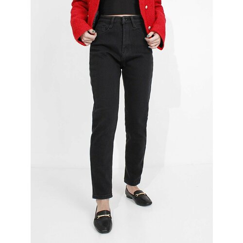 фото Джинсы мом , размер 46-48, черный forsa