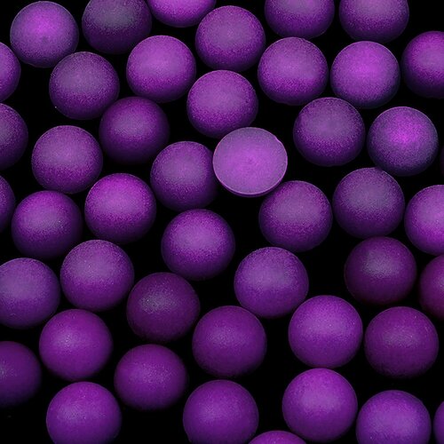 Полубусины матовые клеевые, цвет Темно - фиолетовый - 6 мм, 8 мм по 100 штук, 10 мм 50 штук, материал - акрил, набор для украшения одежды и танцевальных костюмов