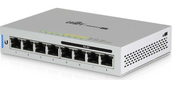 Коммутатор Ubiquiti UniFi Switch 8 60W управляемый UniFi 8 портов 10/100/1000Mbps PoE(60W) US-8-60W-EU