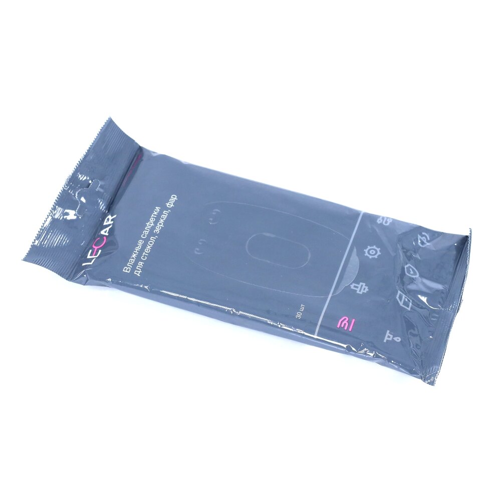 фото Салфетки влажные LECAR для стекол, зеркал, фар 30 шт.