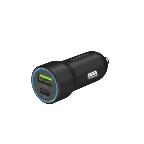 Автомобильное зарядное устройство DEPPA , USB + USB type-C, 3A, черный - фото №8