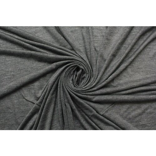 Ткань Трикотаж-вуаль серый меланж стрейч, ш130см, 0,5 м ткань трикотаж стрейч тонкий белый ш130см 0 5 м