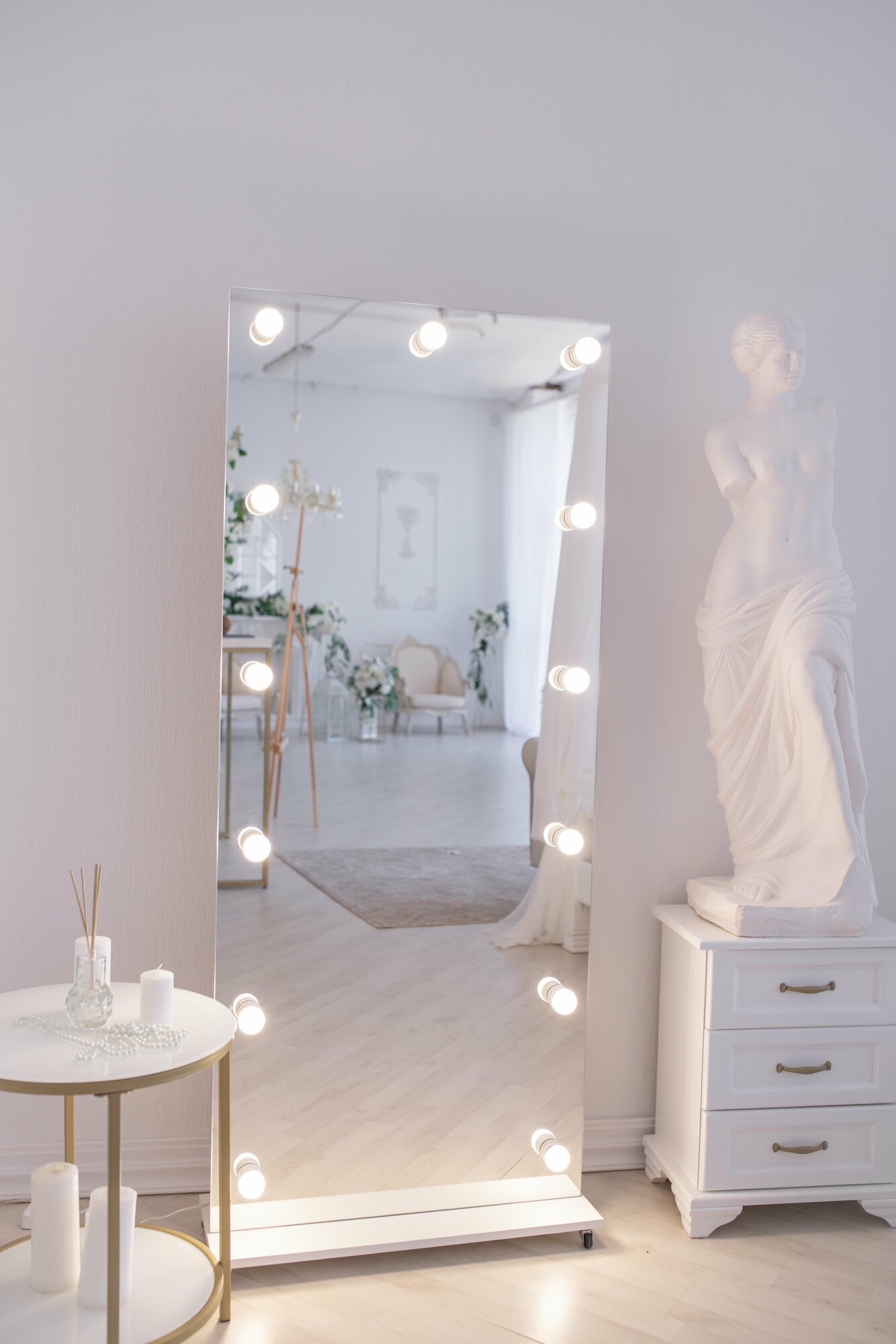 фото Гримерное зеркало на подставке 70см х 170см, без рамы / косметическое зеркало