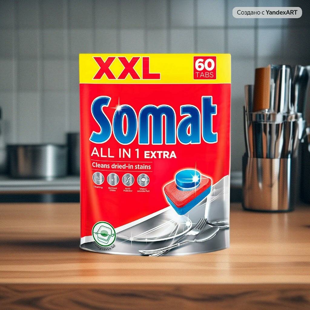 Таблетки для посудомоечных машин Somat All in One Экстра 45шт Сомат - фото №14