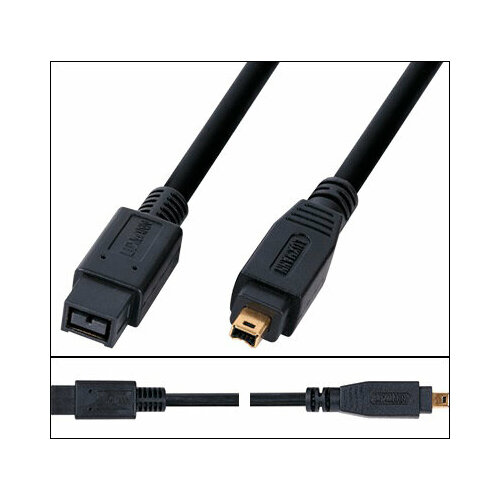 Кабель Luxmann FireWire IEEE1394 штекер 9 pin - штекер 4 pin 2 метра 900₽