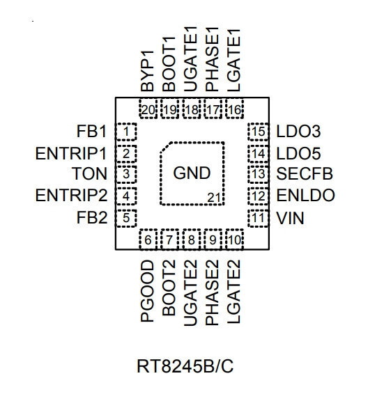 Микросхема RT8245BTQW 7B=