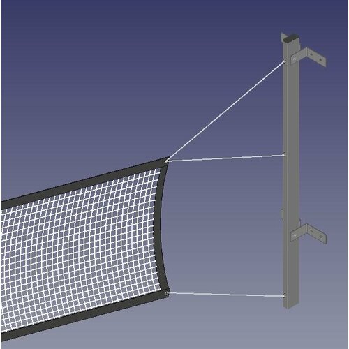 Стойки для большого тенниса с игровой сеткой Standart 002 пристенные