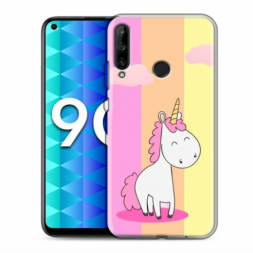 Дизайнерский силиконовый чехол для Хуавей P40 lite E / Huawei P40 lite E Единорожка